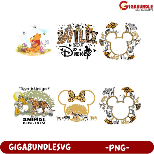 Disney Animal Kingdom PNG Bundle - Winnie the Pooh & More