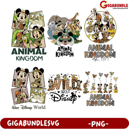 Disney Animal Kingdom PNG Bundle Fun Clipart Designs for Fans