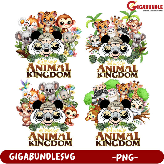 Disney Animal Kingdom PNG Bundle – Cute Safari Animals Art