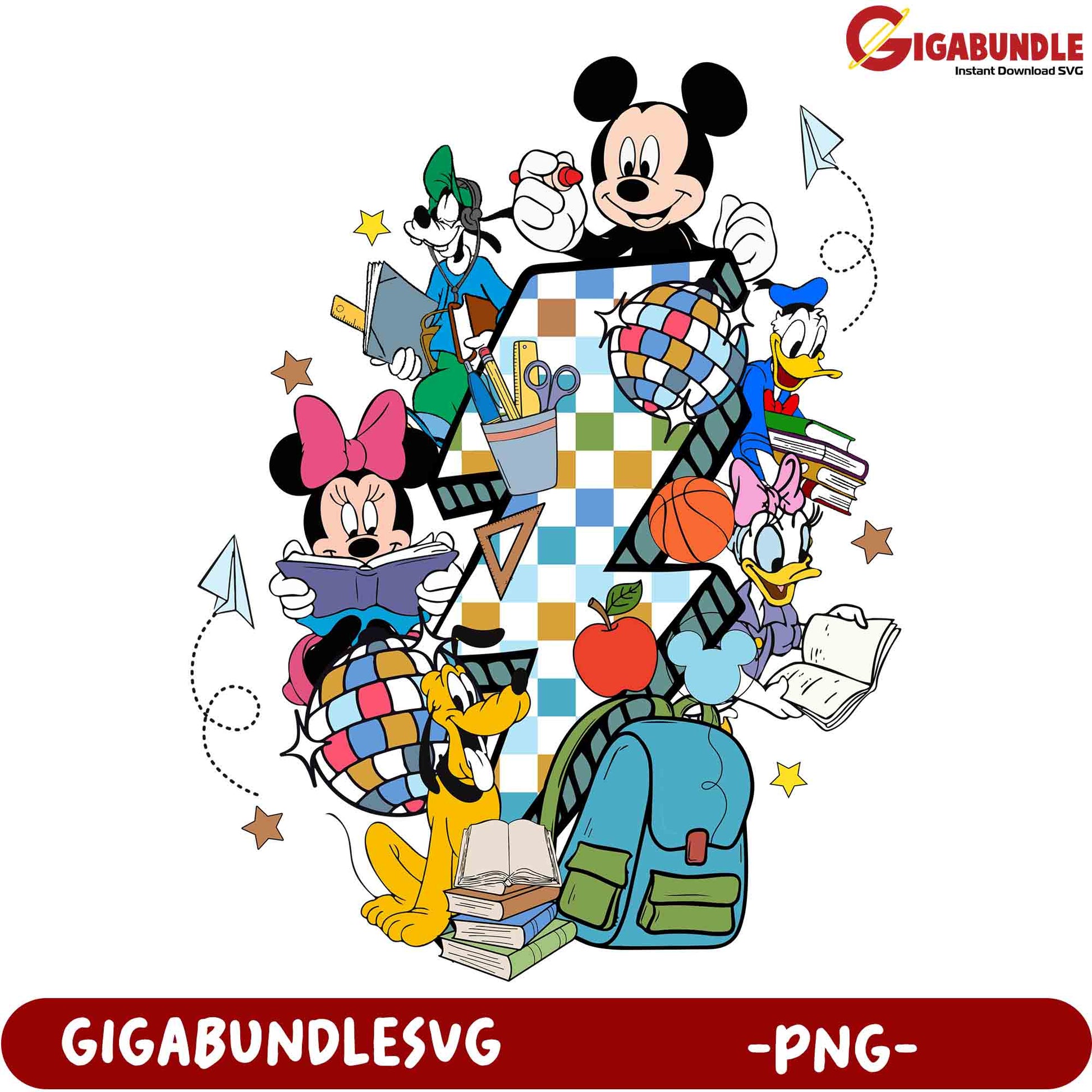 Disney Back to School PNG SVG Bundle