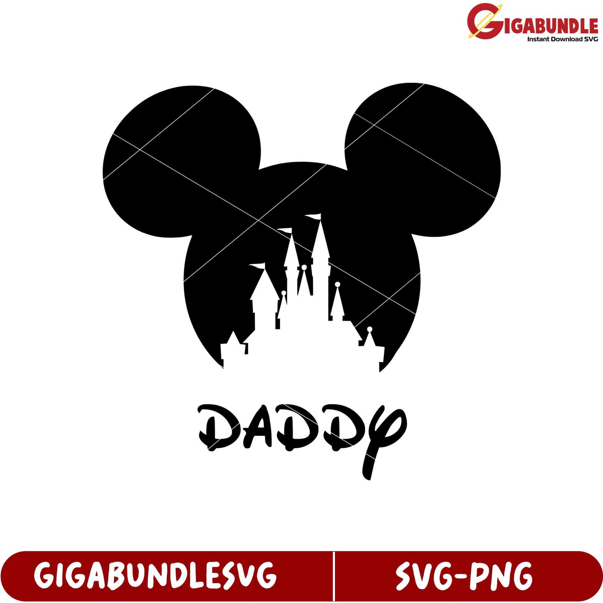 Disney Castle Daddy SVG Art for Family Celebrations and Crafts