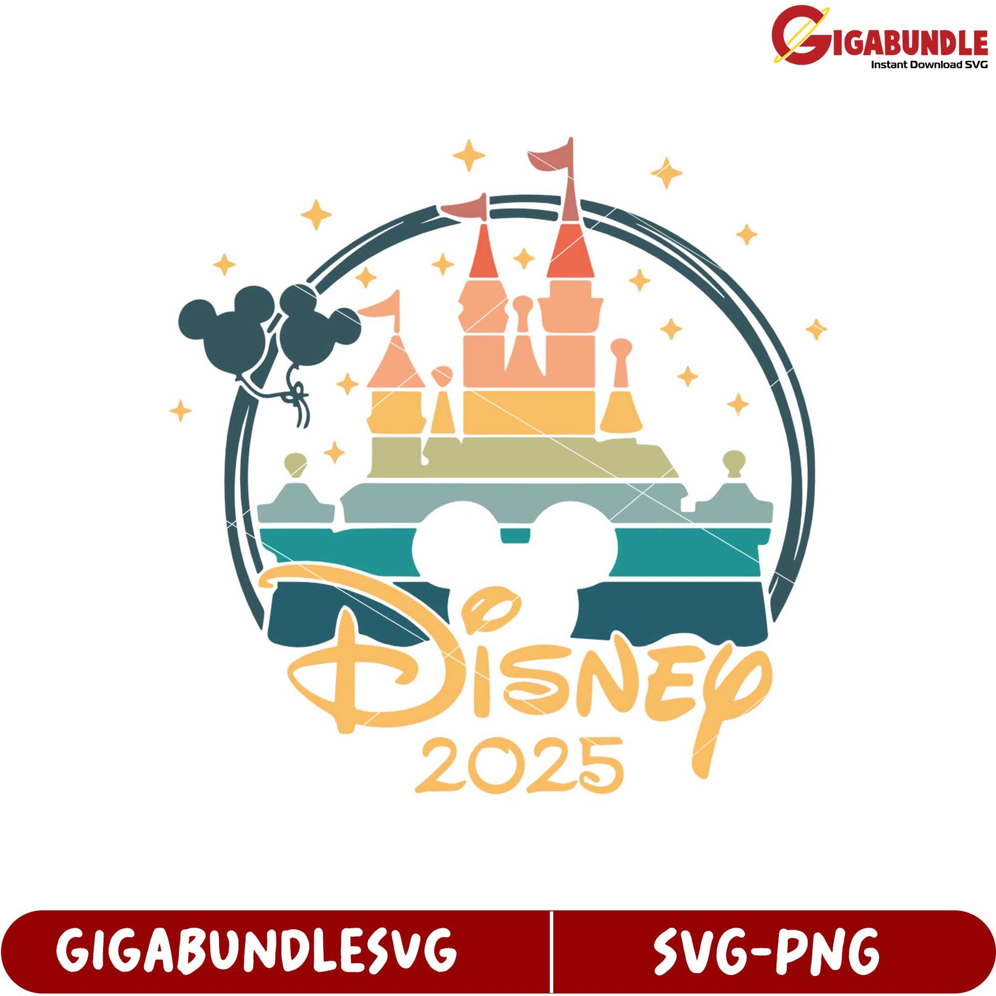 Disney Castle Design for 2025 SVG Format  Perfect for Crafts and Gifts