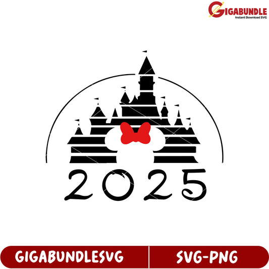 Disney Castle SVG Design for 2025 Celebration Graphic Template