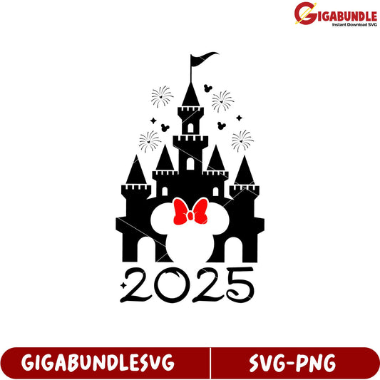 Disney Castle SVG Design for 2025 Celebrations Instant Download Art