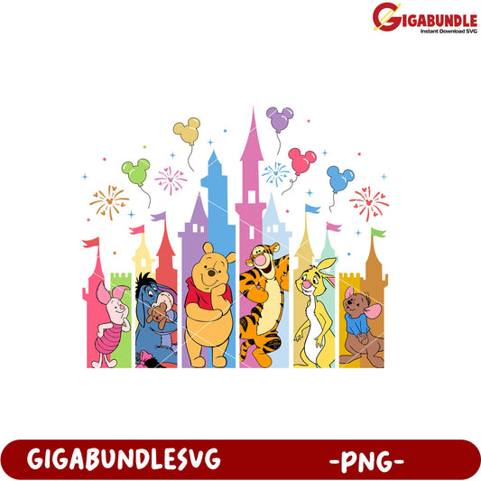 Disney Character Castle Celebration PNG Product Art