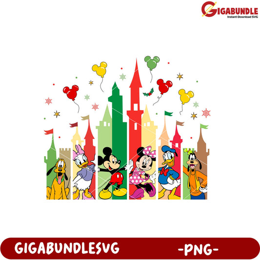 Disney Character Celebration PNG Art for Kids Decor