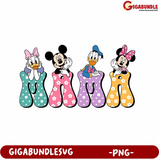 Disney Character Family Design PNG for Fun Craft Projects