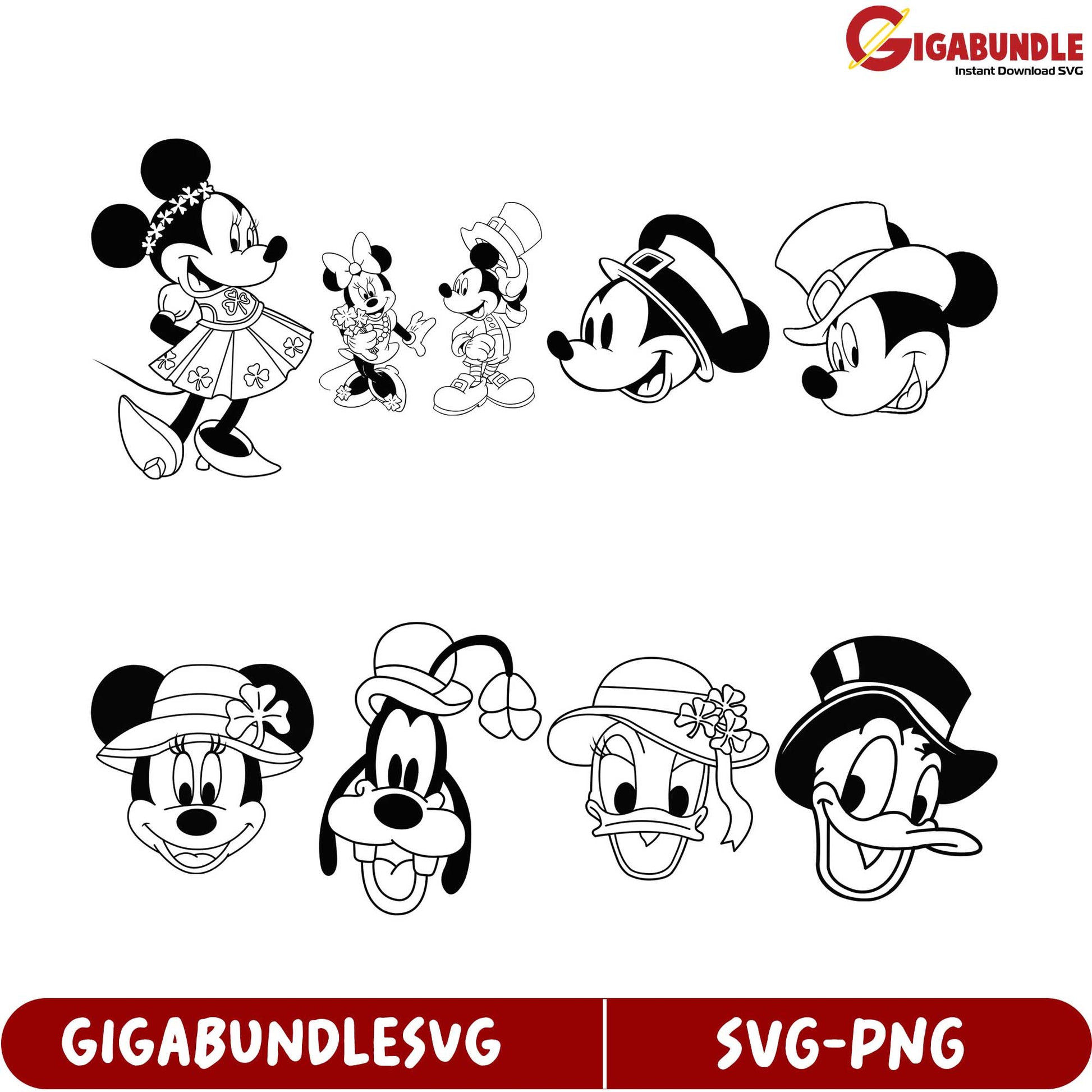 Disney Character SVG Bundle - Instant Download for Crafting Fun