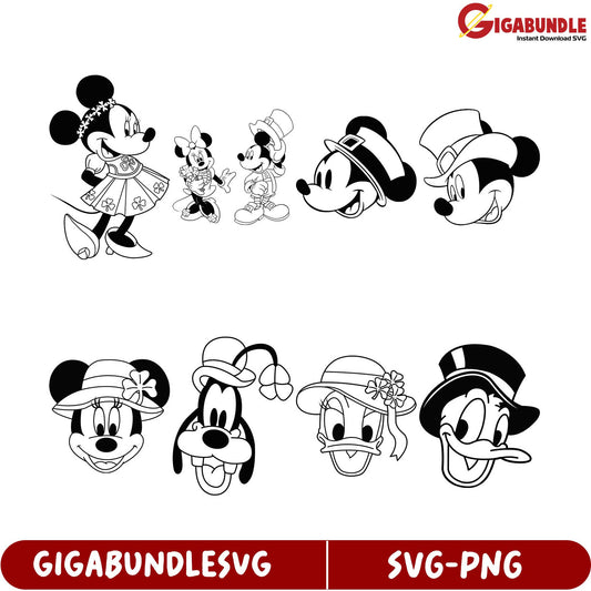 Disney Character SVG Bundle - Instant Download for Crafting Fun