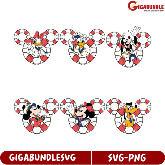 Disney Character SVG Bundle - Mickey and Friends Design Set