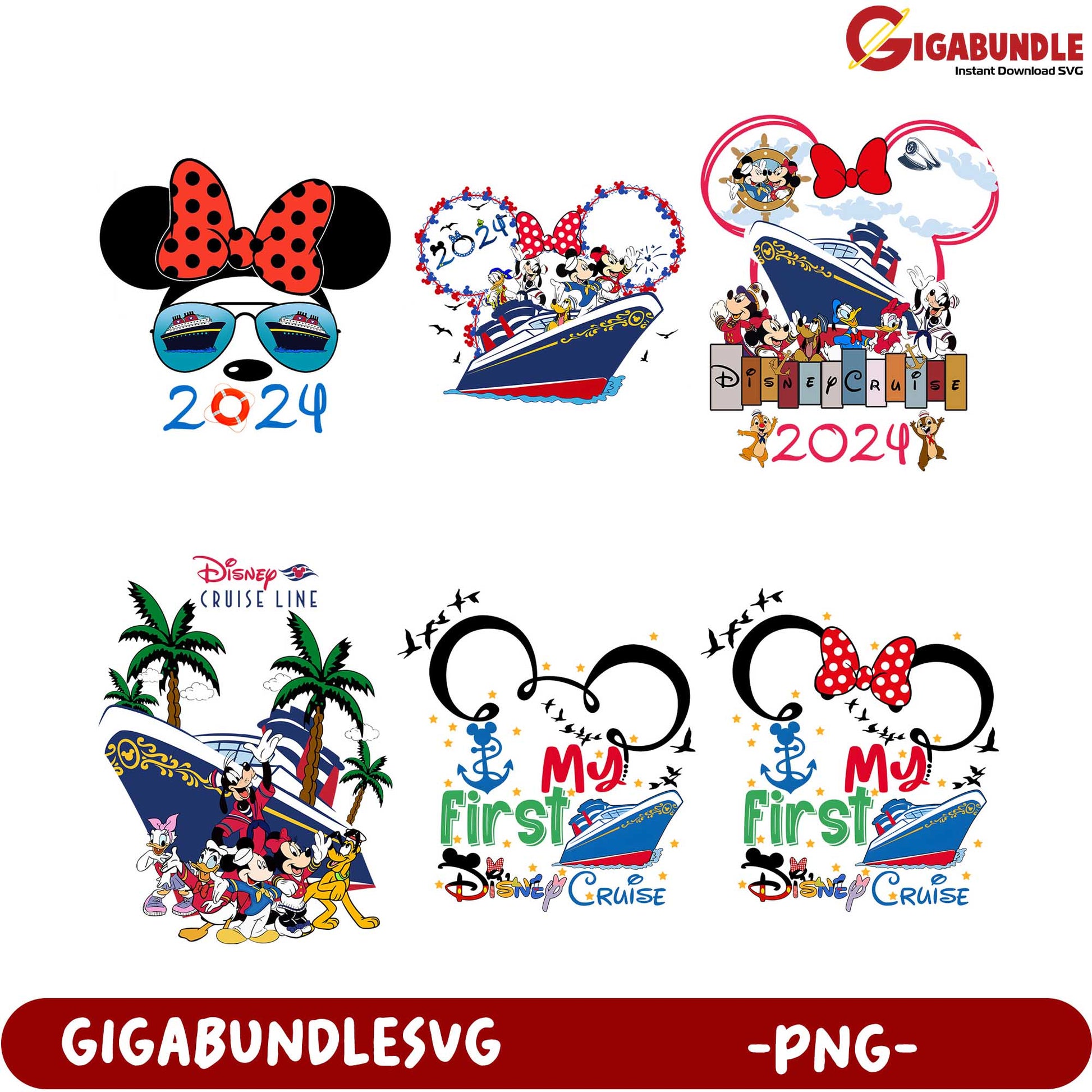 Disney Cruise 2024 PNG Bundle - Fun Designs for Your Adventure