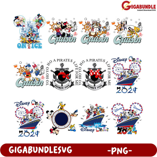 Disney Cruise 2024 PNG Bundle Fun Designs for All Ages