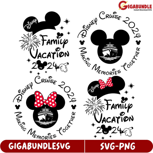 Disney Cruise 2024 SVG Bundle - Family Vacation Memories Design