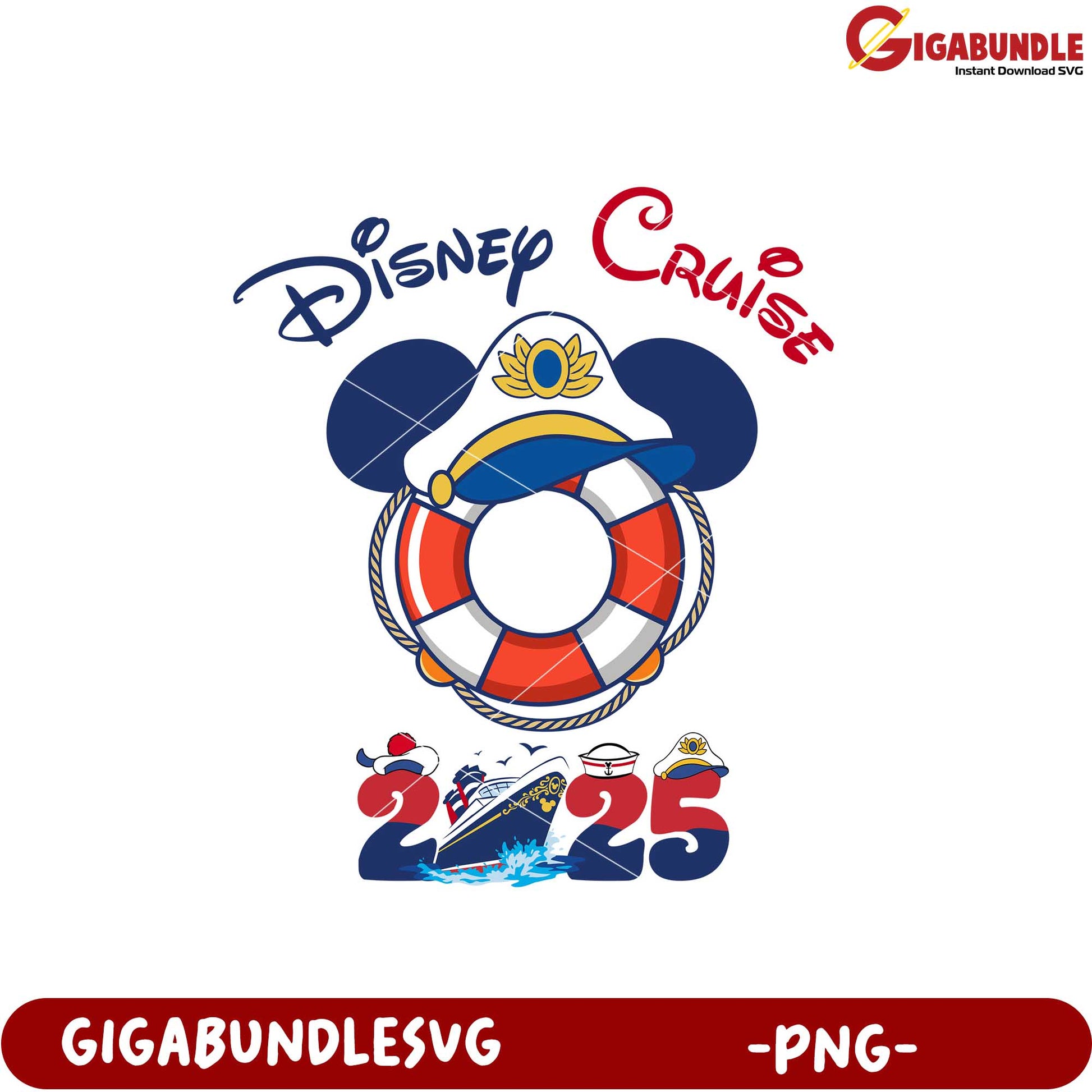 Disney Cruise 2025 PNG Design for Vacation Enthusiasts