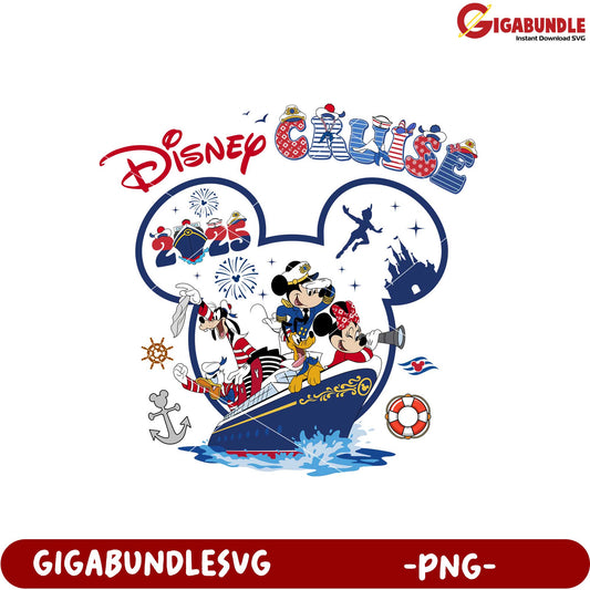 Disney Cruise Adventure Mickey Mouse 2025 PNG Design