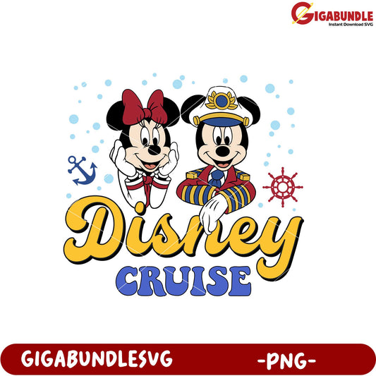 Disney Cruise Adventure Minnie and Mickey PNG Design