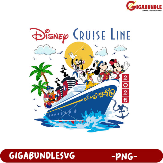Disney Cruise Line 2025 Graphic PNG for Celebration Fun