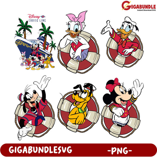 Disney Cruise Line Character PNG Bundle  Instant Download SVG