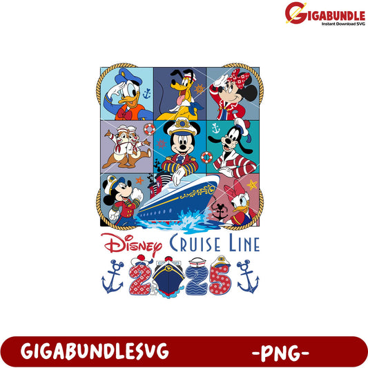 Disney Cruise Line Characters Design 2025 PNG Download