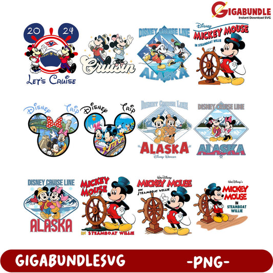 Disney Cruise Line PNG Bundle - Mickey Mouse Alaska Designs