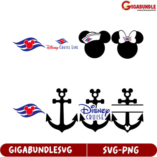 Disney Cruise Line SVG Bundle  Mickey Mouse Anchors & More