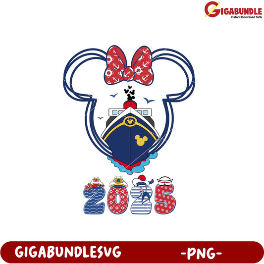 Disney Cruise Ship Mickey Mouse PNG Design 2025 Decor