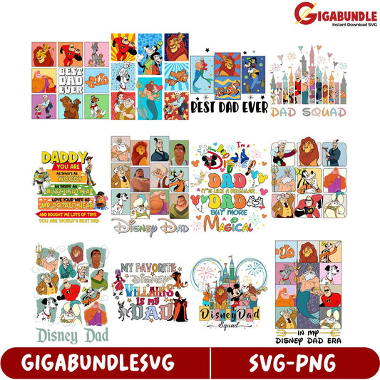 Disney Dad SVG Bundle - Fun and Magical Designs for Dads