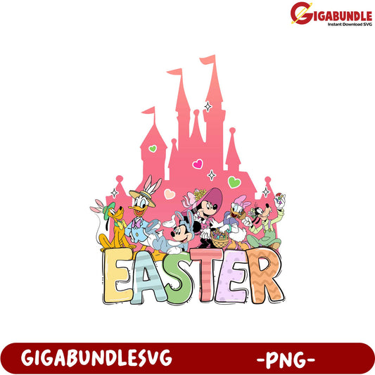 Disney Easter Celebration PNG  Cute Cartoon Characters Design