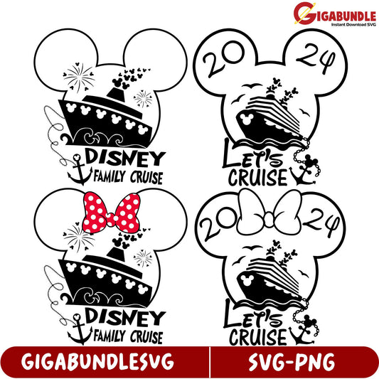 Disney Family Cruise SVG Bundle - Fun 2024 Designs for Merch