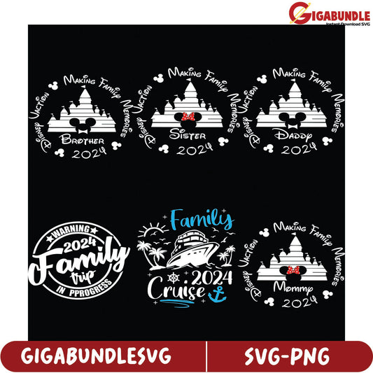 Disney Family Cruise SVG Bundle - Making Memories 2024 Designs