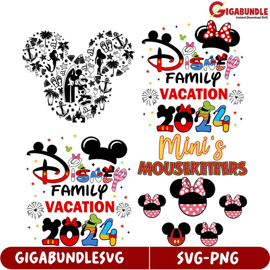 Disney Family Vacation 2024 SVG Bundle - Perfect for Mini's Fun