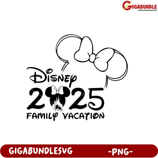 Disney Family Vacation 2025 PNG Design for Fun Memories