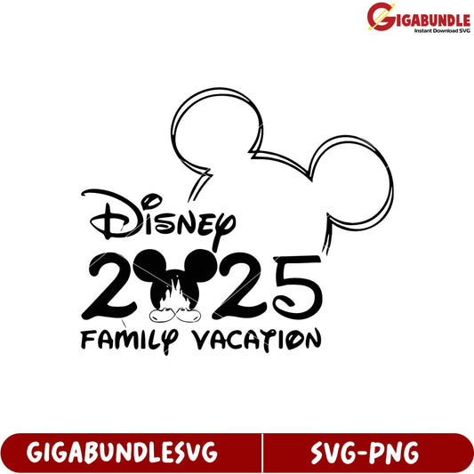 Disney Family Vacation 2025 SVG Design for Memorable Trips