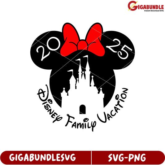 Disney Family Vacation 2025 SVG Design with Mickey Mouse Theme Art
