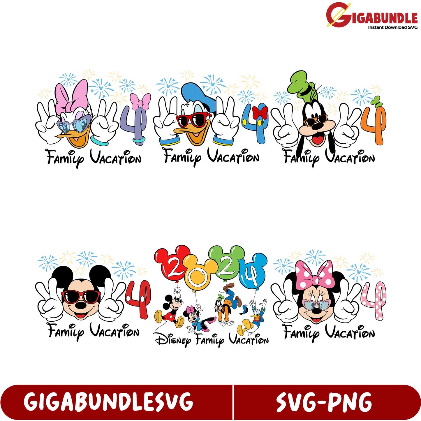 Disney Family Vacation SVG Bundle - Fun 2024 Designs