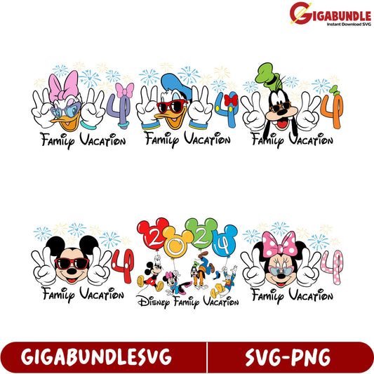 Disney Family Vacation SVG Bundle - Fun 2024 Designs
