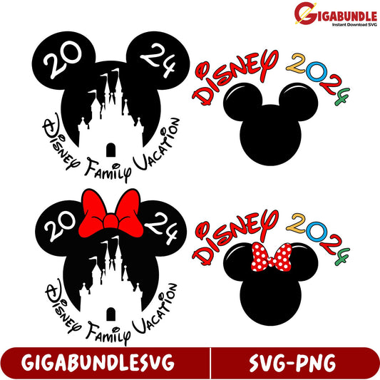 Disney Family Vacation SVG Bundle 2024 - Instant Download