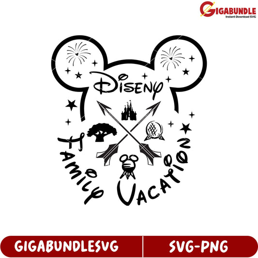 Disney Family Vacation SVG Design for Magical Trips and Memories