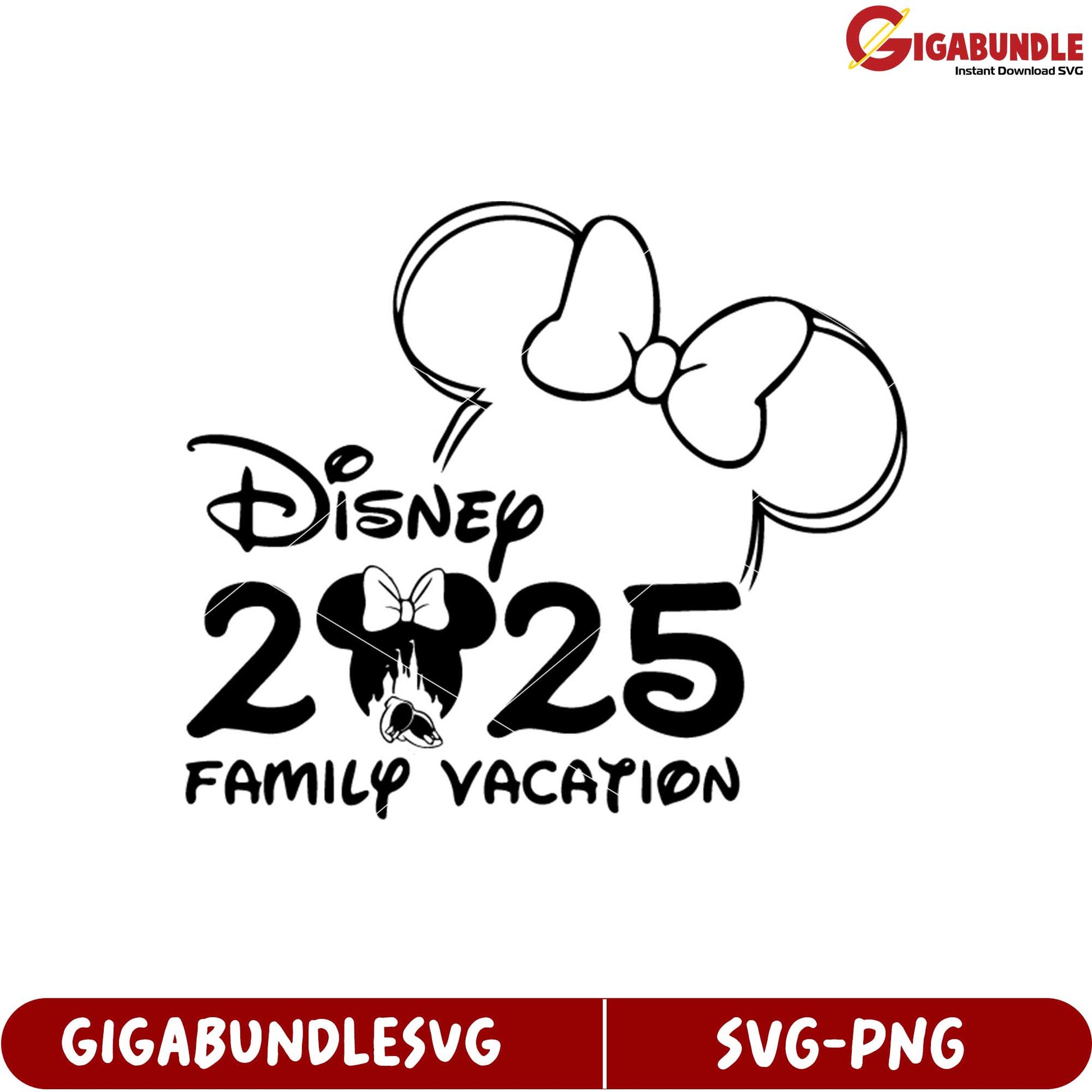 Disney Family Vacation SVG Design for Year 2025 Mickey Mouse Theme