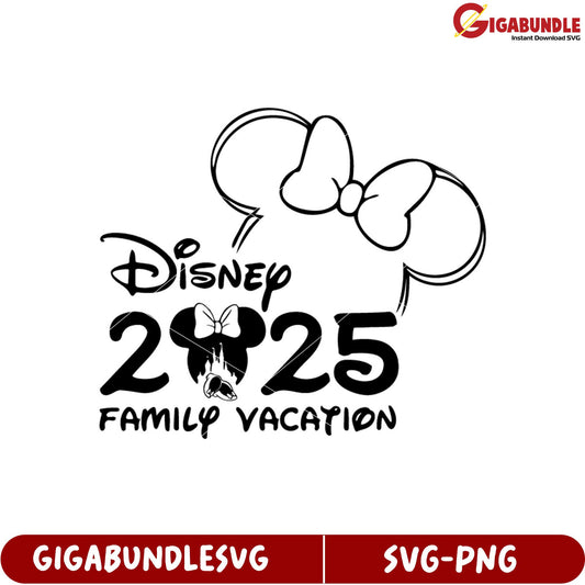 Disney Family Vacation SVG Design for Year 2025 Mickey Mouse Theme