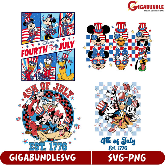 Disney Fourth of July SVG Bundle  Fun Patriotic Designs