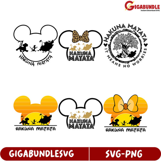 Disney Hakuna Matata SVG Bundle – Fun Graphics for Crafts