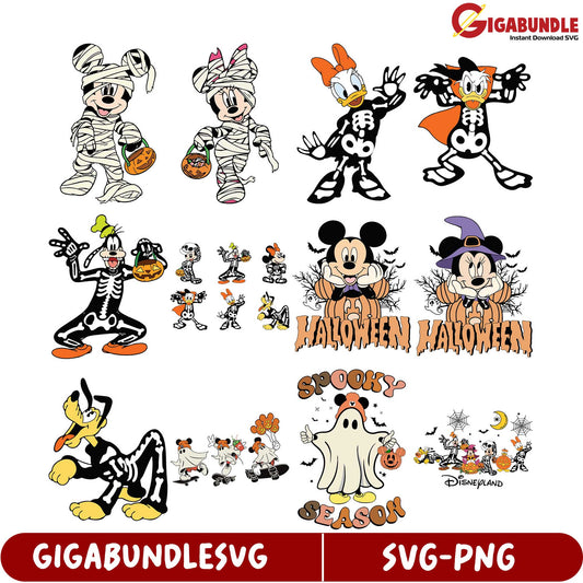 Disney Halloween SVG Bundle Spooky Season Delight for Crafts