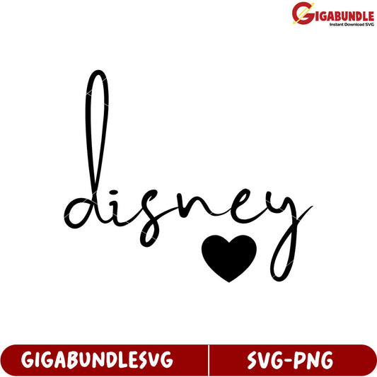 Disney Love SVG Design for Crafting Projects Instant Download Digital Art