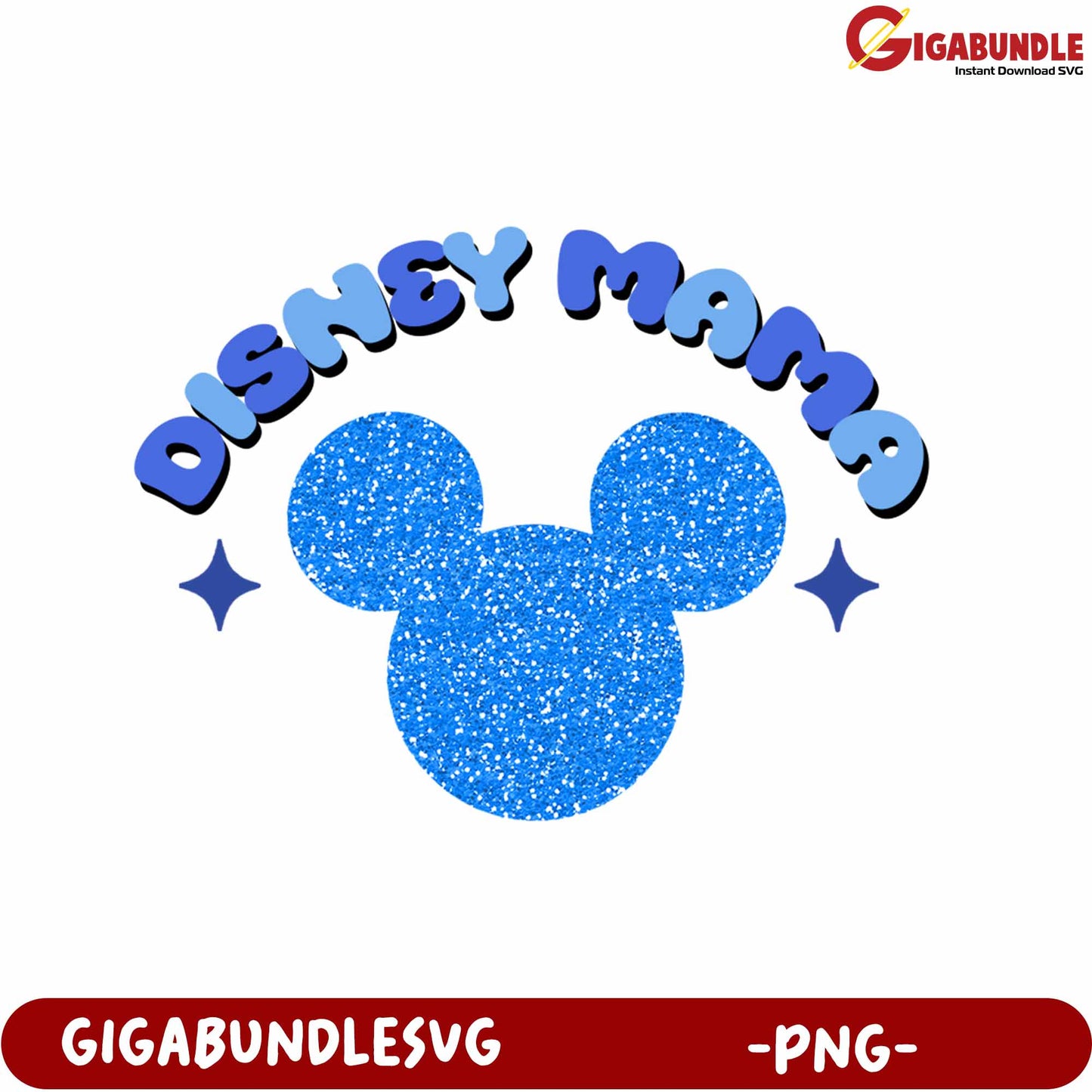 Disney Mama Glitter PNG Design for Fun Crafting Projects