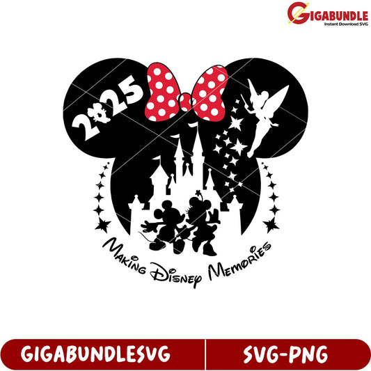 Disney Memories 2025 SVG Product Mickey Mouse and Tinkerbell Design
