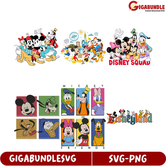 Disney Mickey Mouse SVG Bundle - Instant Download Graphics Set