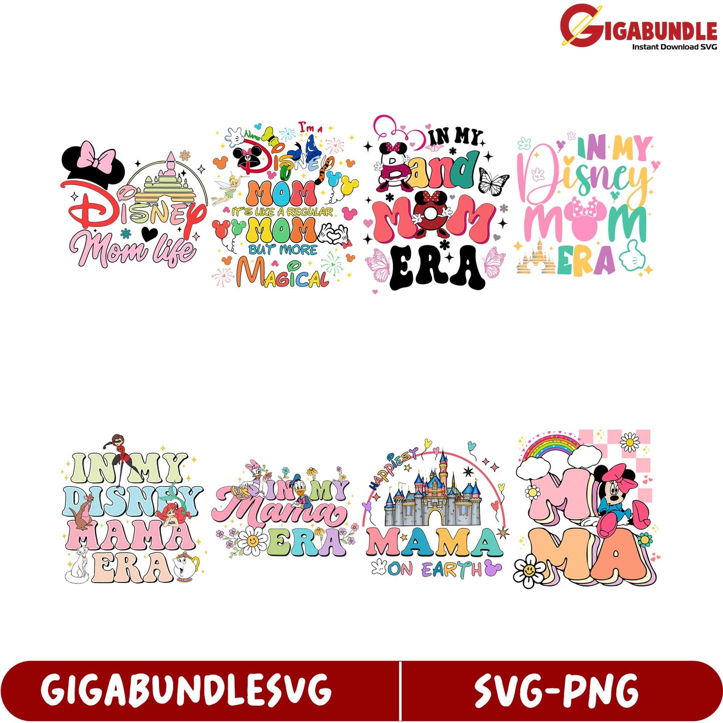 Disney Mom Life SVG Bundle Magical Designs for Creative Projects