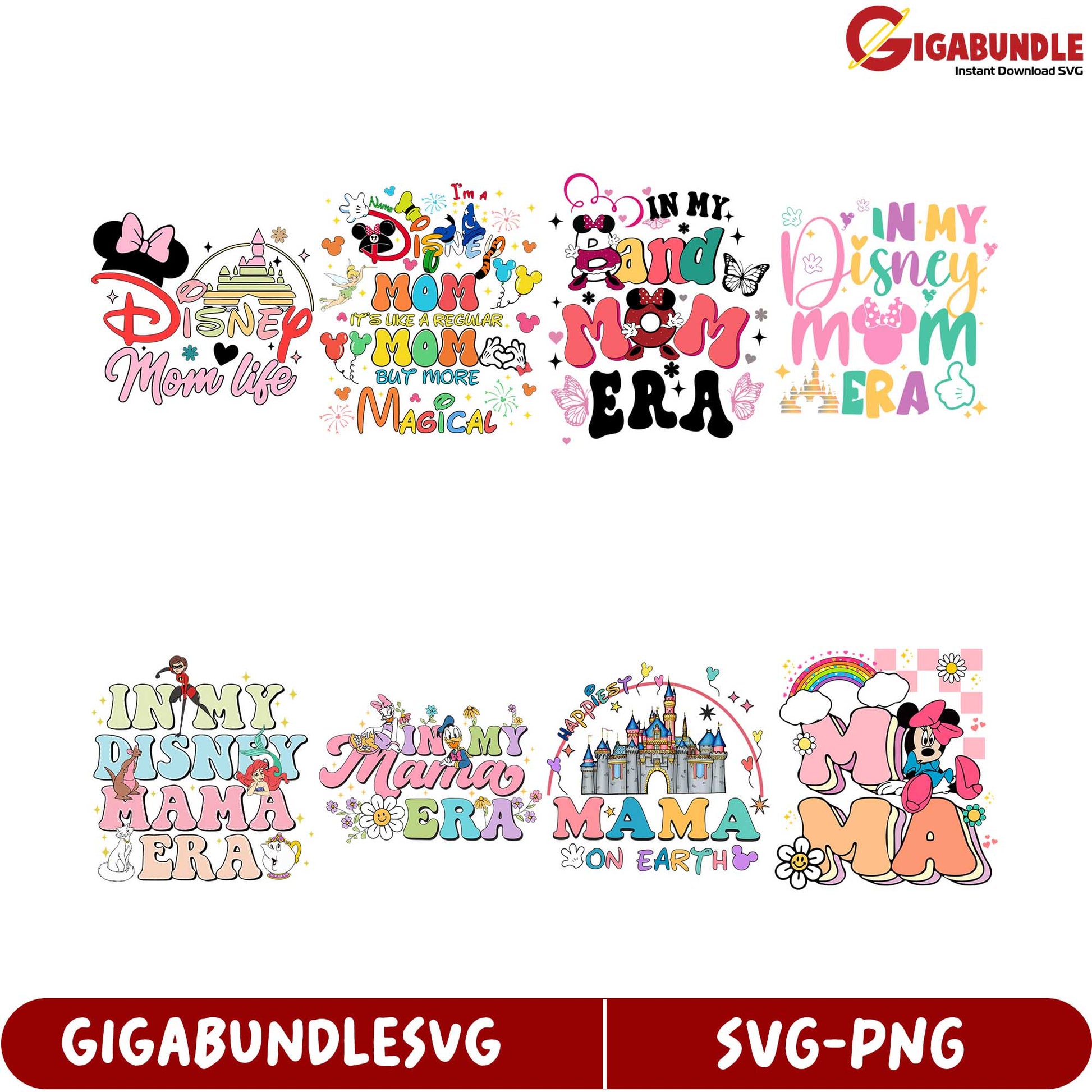 Disney Mom Life SVG Bundle Magical Designs for Creative Projects