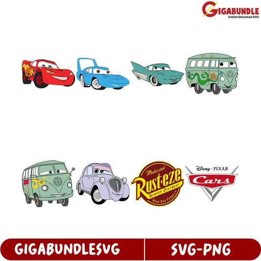 Disney Pixar Cars SVG Bundle – Instant Download for Fans